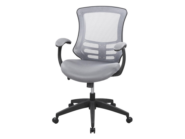 Ergonomic Office Chair for WFH, 300lbs Heavy Duty (Grey, Pack of 1) 3' Thick Mesh Seat Cushion, Integrated Lumbar Support, SGS Certified Ideal...