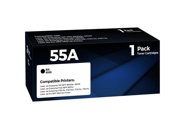 55A Black High Yield Toner Cartridge with Chip Compatible for HP 55A CE255A 55X Work wtih Laser Jet P3015 P3015dn P3015d P3015x Pro 500 MFP M521dn.