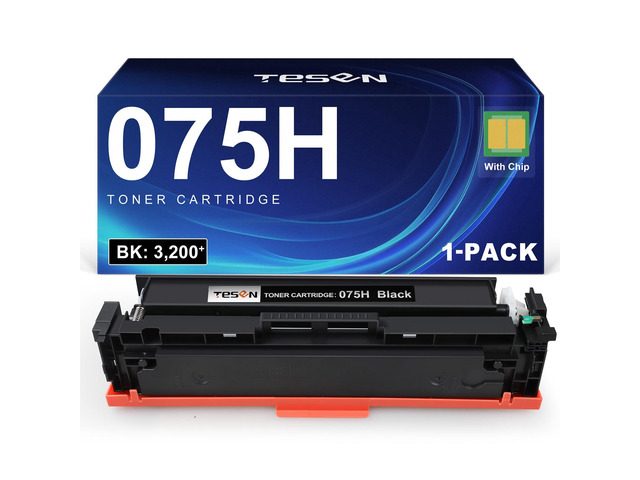 075H 075 Black Toner Cartridge High Capacity MF665CDW LBP646Cdw 1 Pack Compatible for canon 075H 075Toner for Color imageCLASS MF662Cdw MF663Cdw...