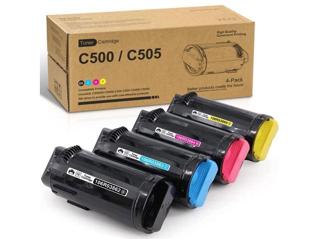 Versalink C500 / C505 Toner Cartridges (4-Pack, BK/C/M/Y) Replacement for Xerox Versalink C500 C500DN C500N C505 C505DN C505N C505S Printer -.