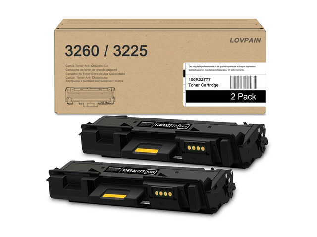 Phaser 3260 Workcentre 3225 Black High Capacity 106R02777 Toner Cartridge (3,500 Pages): 2 Pack Compatible 106R02777 Toner Replacement for Xerox...