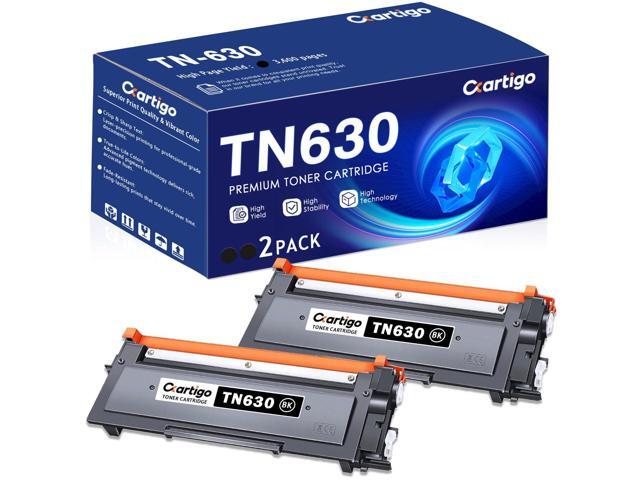 TN630 Black Toner Cartridge 2 Pack Replacement for TN-630 TN 630 Compatible with Brother HL-L2300D HL-L2380DW HL-L2320D DCP-L2540DW MFC-L2700DW.
