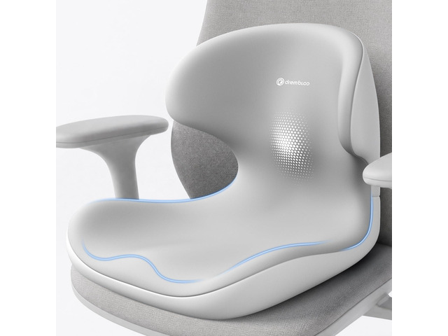 Seat Cushion for Office Chair, Lumbar Support Pillow for Car, Premium Memory Foam Ergonomic Seat Cushions for Long Sitting, Tailbone & Back &...