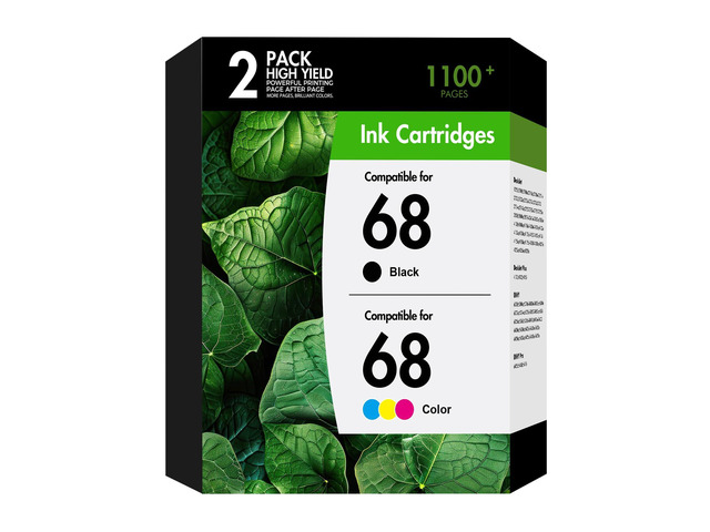 68 68XL Ink Cartridges Black/Color Combo Pack for HP Envy 6155e 6555e Ink Compatible for HP Ink 68XL Work for HP68XL Envy 6155e 6555e 6100e 6500e...