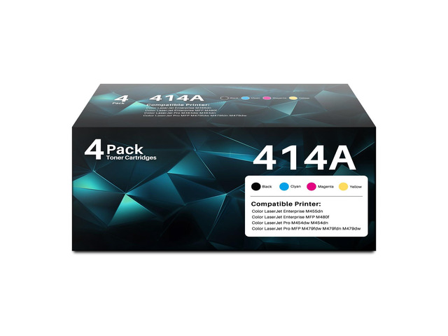 414A Toner Cartridges 4 Pack M479fdw M454dw Replacement for HP 414A, W2020A W2021A W2022A W2020X for HP Color Laserjet Pro MFP M479fdw M454fdw MFP...