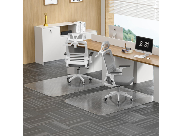 Office Chair Mat for Carpet, 2PCS 36' X 48' X 0.09' Desk Chair Mat for Carpet Floors, Clear and Thick Rolling Computer Chair Mats with Non-Slip...