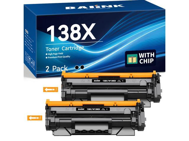 138X (with Chip) High Yield Compatible Toner Cartridges Replacement for HP 138X W1380X 138A W1380A for Pro 3001dw 3001dn MFP 3101fdw 3101fdn.