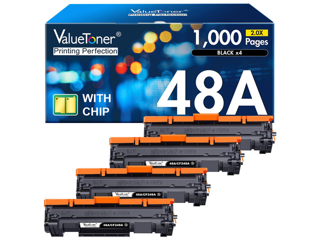 48A Toner Cartridge Replacement for HP 48A Toner Cartridge Black 4-Black CF248A 248A High Yield Work for Pro M15w M16a M15a M16w MFP M31w M30w...