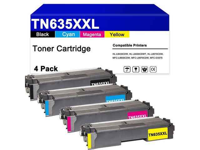TN635 TN635XXL High Yield Toner Cartridge Replacement for Brother TN635XXL Toner Work for HL-L8430CDW, HL-L8430CDWT, HL-L8570CDW, MFC-L8930CDW,...