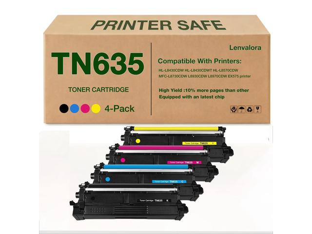 TN635 TN-635 Toner Cartridge Replacement for Brother TN635XL TN635 Toner Work for HL-L8430CDW HL-L8430CDWT HL-L8570CDW MFC-L8730CDW MFC-L8930CDW...