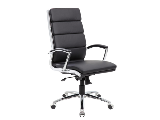 CaressoftPlus Executive Chair, Traditional, Metal Chrome Finish (B9471-BK)