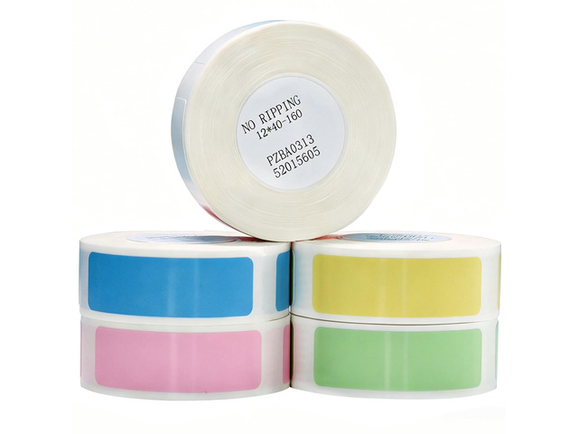 Thermal Labels Maker Tapes for D11/D110/D101,0.47' X 1.57' (12 X 40mm) 160 Labels/Roll,5 Rolls(800 Pieces),Multi-purpose Adhesive Labels for Home...