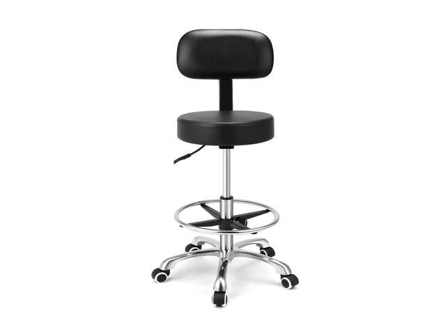Rolling Stoools with Back Rest, Swivel Adjustable Heavy Duty Stool Chair for Salon Kitchen Counter Lab Garage Dentist Office Drafting Standing Desk...
