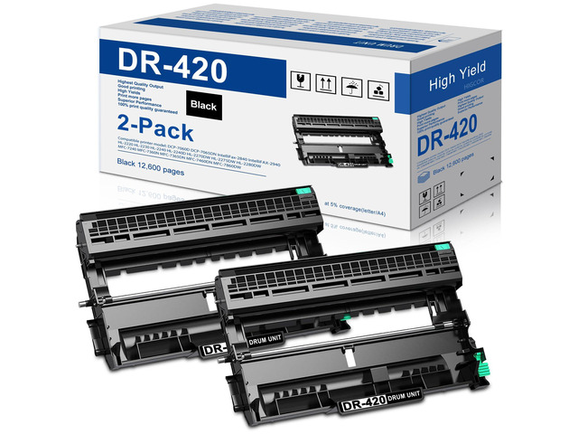 DR420 Drum Unit (Not Toner) Replacement for Brother DR 420 High Yield Drum Unit for HL-2270DW HL-2280DW HL-2230 HL-2240 MFC-7360N MFC-7860DW...