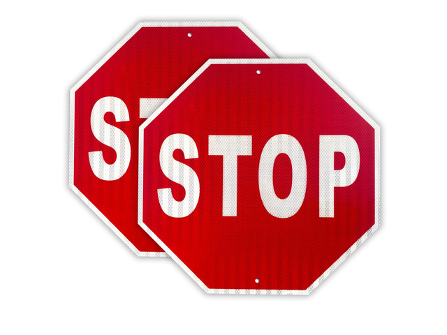 (2 Pack) Stop Sign - 24x24 Inch Aluminum Traffic Sign with 3M Engineer-Grade Reflective Film, 60 Mil Thickness for Road Safety, Parking Lots &...