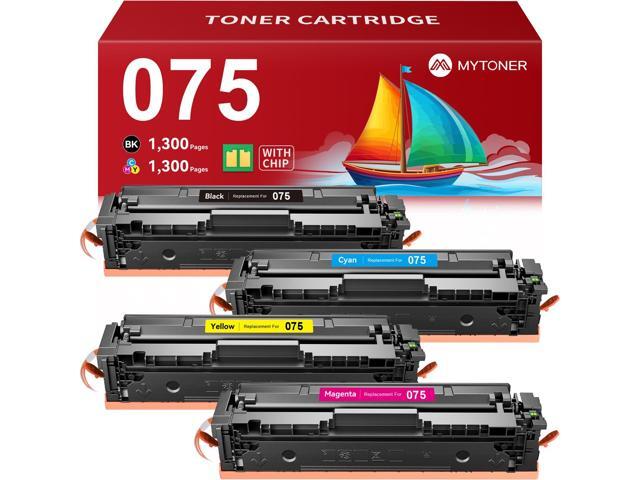075 Toner Cartridge Set 4 Pack for MF665Cdw LBP646Cdw MF663Cdw With Chip, High Yield, Replacement for Canon 075H, Compatible with Color...
