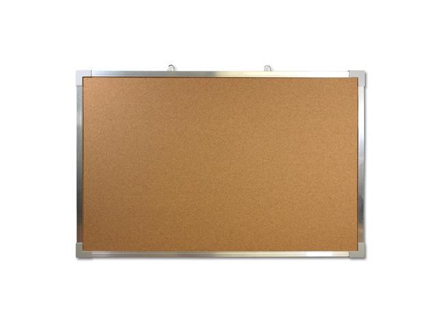 24' x 36' (2' x 3') Cork Bulletin Board, Silver Aluminum Framed, Message and Vision Board, Memo Pin, Hanging Wall Mounted