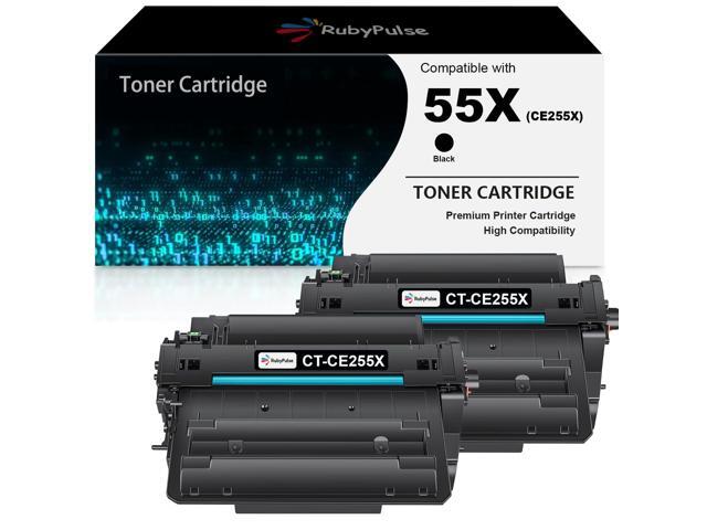 55X CE255X 25000 High Page Yield for 2Black Toners replace 55X 55A CE255A compatible for HP Enterprise P3015d/n/dn/x P3016 P3011 P3010, Pro 500 MFP...