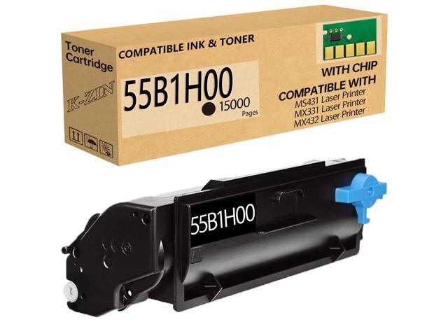 55B1H00 Black Toner Cartridge with Chip 15000 Pages Yield Compatible with Lexmark MS331dn MS431dn MS431dw MX331adn MX431adn MX431adw MX432adwe...