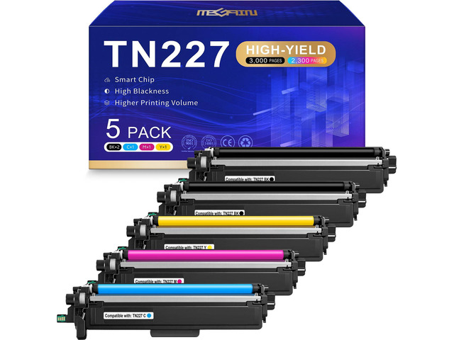 TN227 Compatible Toner Cartridge with Chip Compatible for Brother TN227 TN227BK Work for HL-L3270CDW HL-L3230CDW HL-L3210CW HL-L3290CDW...