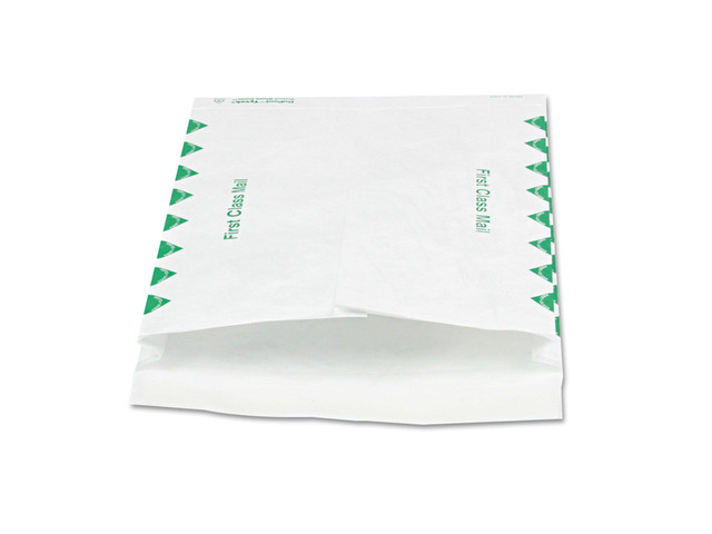 Survivor R4510 Tyvek Expansion Mailer, First Class, Flap-Stik, 10 x 13 x 1 1/2, White (Case of 100)