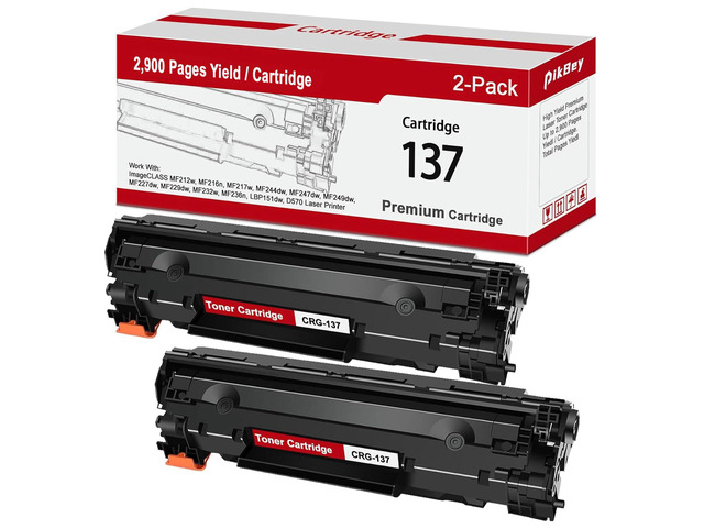 High Yield 137 Black Toner Cartridges (2-Pack) - Compatible CRG-137 137 Toner Cartridge Replacement for Canon 137 Toner use with ImageCLASS D570,...