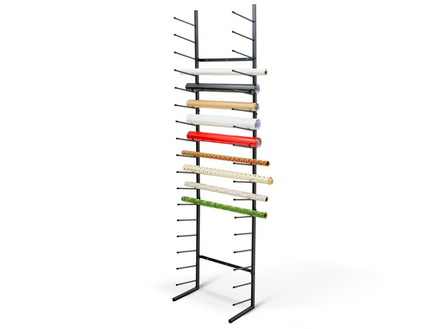 9/17 Tier Wall Mount Blueprint Storage Rack Hanging Vinyl File Roll Poster Display Rack Vertical Art Print Blueprint Holder for Plan...