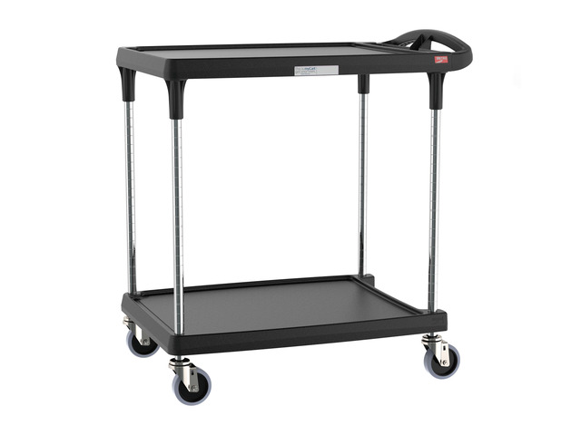 myCart Plus Utility Cart - Choose-Your-Height Adjustable Heavy Duty Rolling Cart for Home, Commercial and Industrial Use - 2-Shelf, 300 lbs...