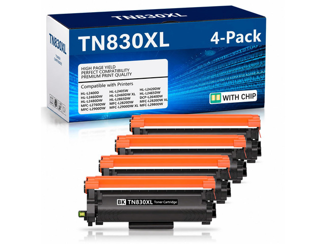 TN830XL Toner Cartridge Compatible Replacement for Brother DCP-L2640DW MFC-L2820DW HL-L2400D HL-L2460DW HL-L2405W HL-L2465DW HL-L2480DW MFC-L2900DW...