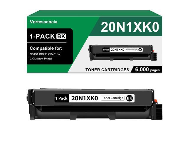 20N1XK0 Toner Cartridges (6,000 Pages) with Chip Compatible for Lexmark CS431 CX431 CS431dw, CX431adw Printer, 1 Pack,Black