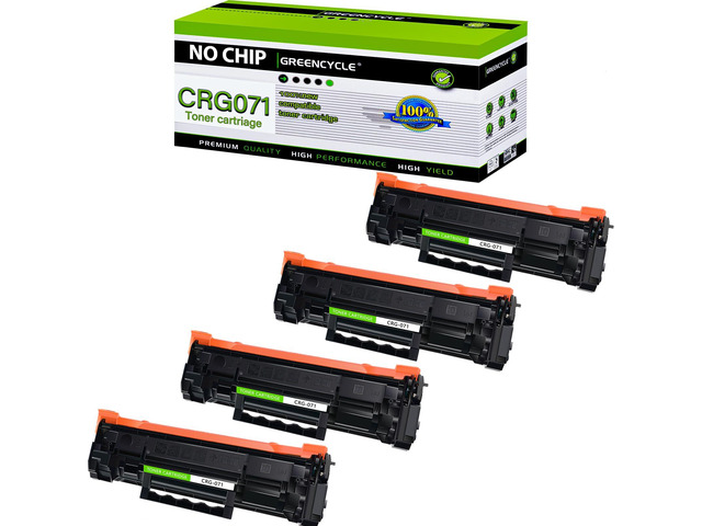 4PK 071 Compatible Toner Cartridge Replacement for Canon CRG 071 CRG-071 Use with LBP122dw LBP122 LBP120 MF270 Mf272dw Mf273dw Mf275dw Printer...