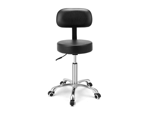 Rolling Stools with Back Rest, Swivel Adjustable Heavy Duty Stool Chair for Hair Beauty Salon Kitchen Bar Counter Medical Barber Garage Shop Office...