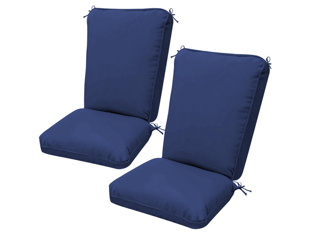 2 Pack Adirondack Chair Cushions, Waterproof & UV-Resistant Outdoor Rocking Chair Cushion Set, Removable Seat Pads with 4 Ties for High Back Dining...
