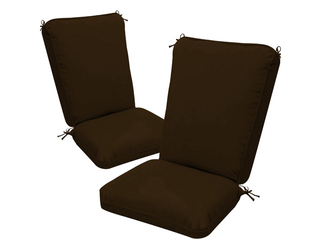 2 Pack Adirondack Chair Cushions, Waterproof & Fade-Resistant Outdoor Rocking Chair Cushion Set, Removable Seat Pads with Ties for High Back Dining...