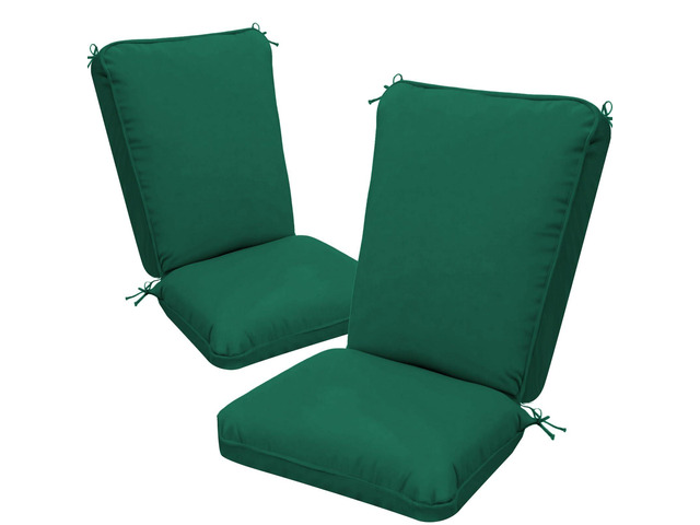 2 Pack Adirondack Chair Cushions, Waterproof & Fade-Resistant Outdoor Rocking Chair Cushion Set, Removable Seat Pads with Ties for High Back Dining...