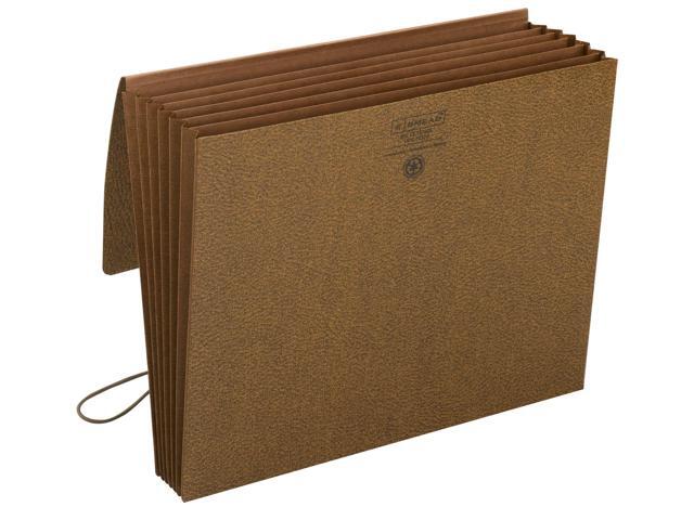 Partition Expanding File Wallet, Flap and Cord Closure, 6 Pockets, 5-1/4' Expansion, Tear Resistant Gusset, Letter, Redrope, 10 per Box (72373)