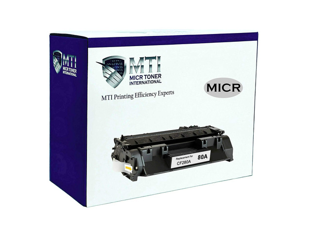 MTI MICR AssureScan HP CF280X (80X) MICR Toner Cartridge for HPLaserJet Pro 400 MFP M401, M401n, M401dn, M401dw, M425dn Printers