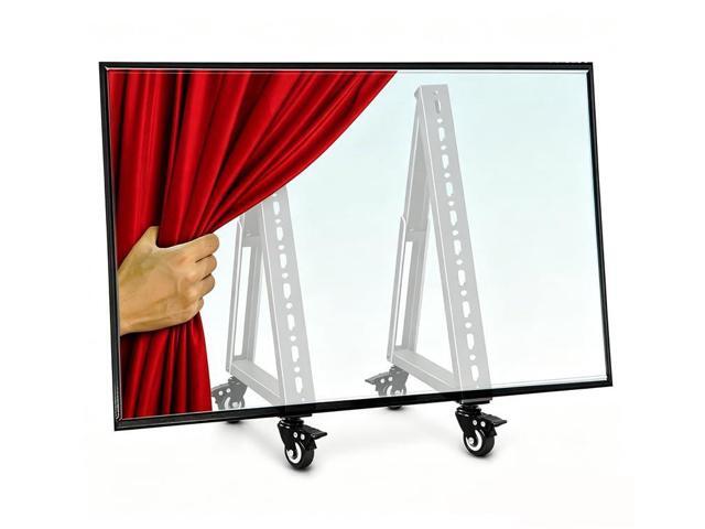 Low Height Mobile TV Stand, Monitor Floor Stand Cart, Rolling TV Mount with Wheel for 32-65 inch Flat Curved Screen TV, LED LCD, 30° Adjustable.