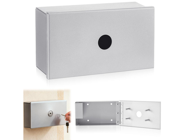 Key Lockbox for Outside 6' x 3.5' Surface Mounted Stainless Steel Key Storage Box for Apartment Buildings Box for Secure Entry Keys Management,...