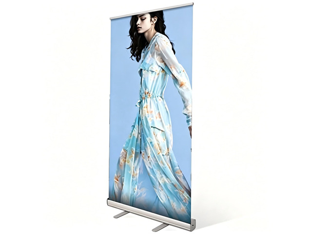 Retractable Banner Stand 33.5' x 80', Aluminum Roll Up Display with Carry Bag, Portable Banner Stand for Trade Shows, Exhibitions, Business Events...