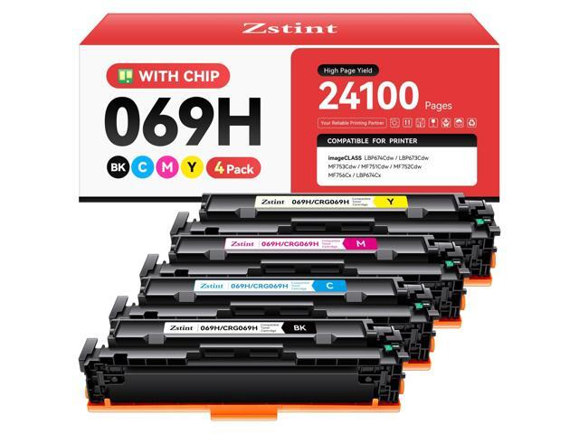 069H 069 Toner Cartridge Set 4-Pack MF753Cdw High Capacity Black Cyan Magenta Yellow Replacement for Canon 069H 069 Toner Compatible with Canon.