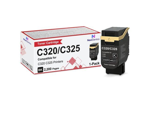 C320 C325 Toner Cartridge 006R04823 Black Toner Cartridge Compatible for Xerox Genuine C320 C325 Printer Series High Yield 2,200 Pages 1-Pack Black