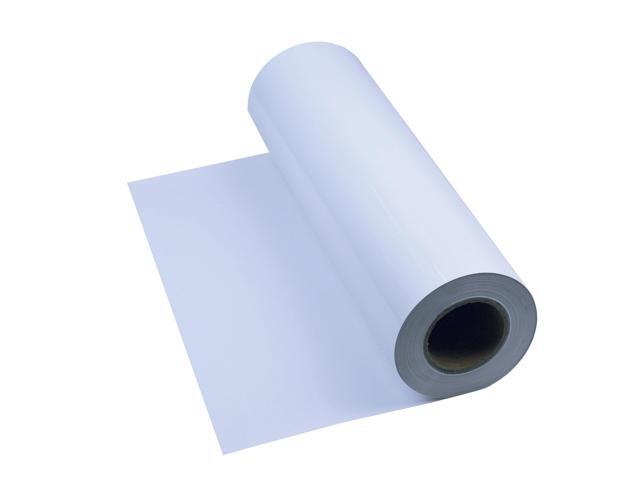 24' x 1200' (100 ft) Printable Matte White Vinyl Sticker Paper Roll Waterproof Sticker Paper Roll Labels for Roll-feed Inkjet Printer with 3 inch...