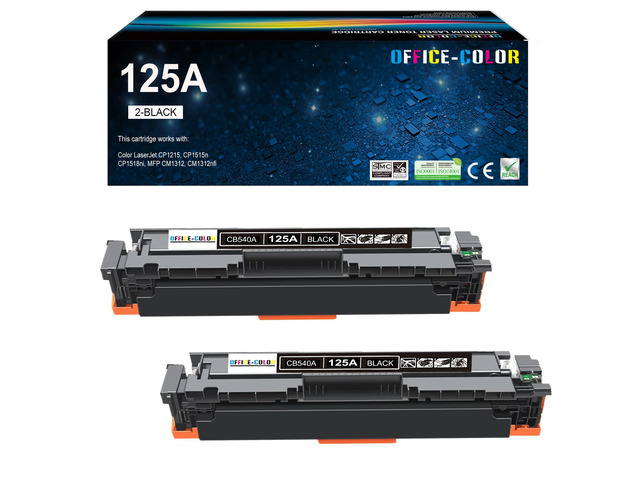 125A Black Toner Cartridges Replacement for HP 125A CM1312,CP1215,CP1515 Works with HP Color Laserjet CM1312nfi CM1312 MFP,CP1215, CP1515,...