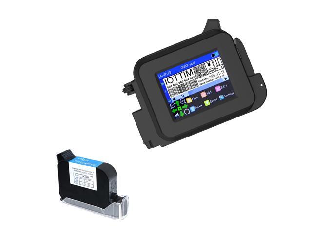Mini Inkjet Printer 600DPI Fast Dry Ink Touchscreen Coding Portable Inkjet Coding Machine, 42ml Black Solvent Ink, 28 Languages Printer, QR...
