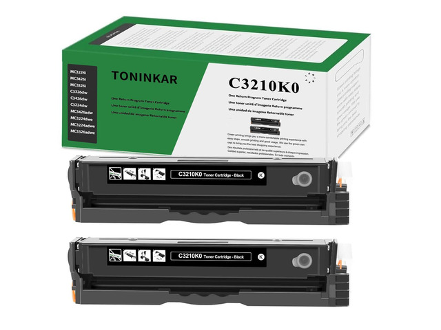 C3210K0 Black 2 Pack High Yield Toner Cartridge Compatible MC3224 3326 Replacement for Lexmark C3210K0 Toner Cartridge for C3224 C3326 C3426 MC3224...