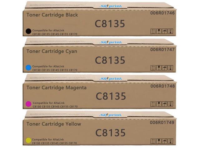 High Yield Xerox AltaLink C8130 C8135 C8145 C8155 C8170 Toner Cartridge Compatible for Xerox 006R01746 006R01747 006R01748 006R01749 (Black:59,000...