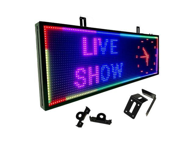 P10 Programmable Scrolling LED SIGN 40'×14' LED Display, 4000cd/m³ High Brightness led Display with WIFI+USB, Indoor Outdoor Digital Sign Screen,.
