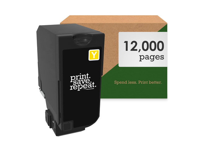 Lexmark 74C1HY0 Yellow High Yield Toner Cartridge for CS725 [12,000 Pages]