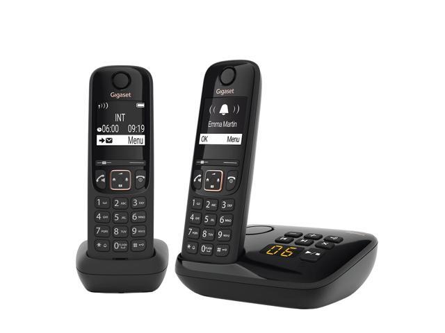 A694A Duo - Two Cordless Phones - Made in Germany - Answering Machine - Caller ID - high Contrast Display - Brilliant Voice Quality HSP - Long.